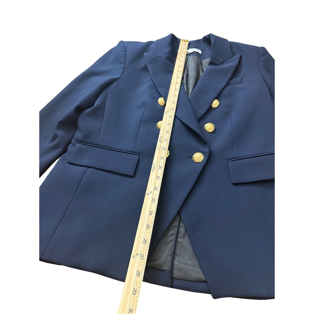 Veronica Beard Miller Dickey Jacket Navy Blue Gold Button Blazer Size 14 NWOT - Picture 3 of 11